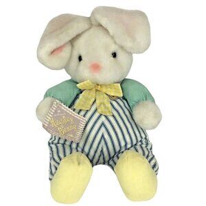 Hallmark Vintage Hugsley Bunny Easter Striped Plush Stuffed Animal Toy 13"